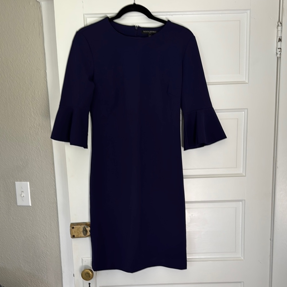 Banana Republic Blue Sheath Dress with Bell Sleeves
